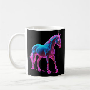 Neon Light Horse Sculpture Koffiemok