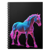 Neon Light Horse Sculpture Notitieboek (Voorkant)