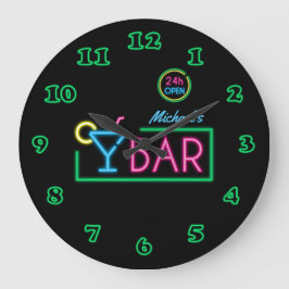 Neon Light Private Home Bar-klok Grote Klok