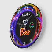 Neon Light Private Home Persoonlijke streepjesklok Grote Klok (Hoek)