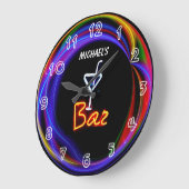 Neon Light Private Home Persoonlijke streepjesklok Grote Klok (Hoek)