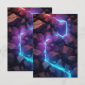 Neon Light Rocks Kaart (Voorkant / Achterkant)