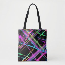 Neon light show tote bag