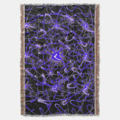 Neon Light Trails – Premium Woven Blanket Deken (Voorkant Verticaal)