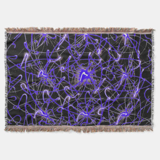 Neon Light Trails – Premium Woven Blanket Deken