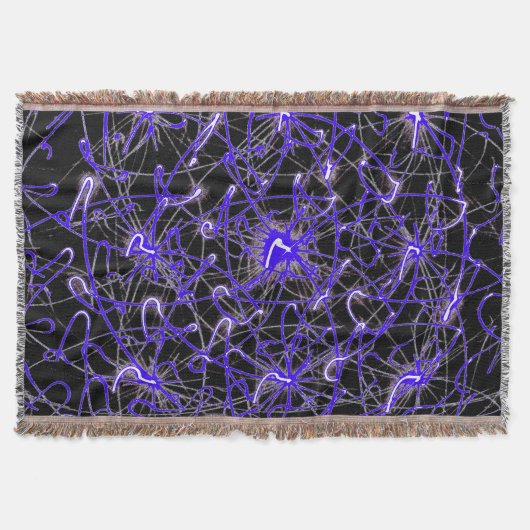 Neon Light Trails – Premium Woven Blanket Deken (Voorkant)
