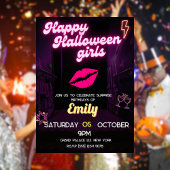 Neon Light Verjaardag Halloween BFF Kaart