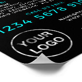 Neon Lightbulb, elektricien Adverteren Poster (Hoek)