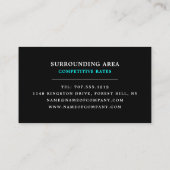 Neon Lightbulb, elektricien Visitekaartje (Achterkant)