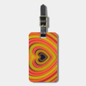 Neon Lighting Heart Design Bagagelabel (Voorkant verticaal)