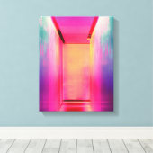 Neon Lighting Hot Pink fotografie Heldere kleuren Canvas Afdruk (Insitu (Houten vloer))