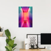 Neon Lighting Hot Pink fotografie Heldere kleuren Poster (Thuiskantoor)