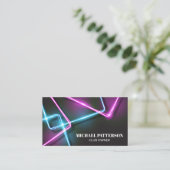 Neon Lights Achtergrond Visitekaartje (Staand voorkant)