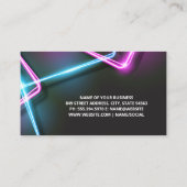 Neon Lights Achtergrond Visitekaartje (Achterkant)