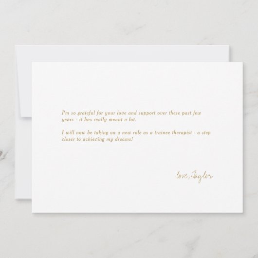 Neon Lights Afstuderen Foto Bedankkaart (Achterkant)