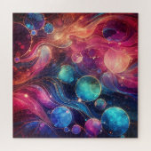 Neon Lights Alcohol Ink Legpuzzel (Horizontaal)