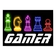 Neon Lights Gamer Chess Chess King