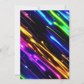 Neon Lights Gloeiende Leuke Eenhoorn Verjaardag Kaart (Achterkant)