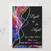 Neon Lights High School Prom Party Kaart (Voorkant)