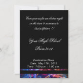 Neon Lights High School Prom Party Kaart (Achterkant)