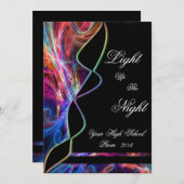 Neon Lights High School Prom Party Kaart (Voorkant / Achterkant)