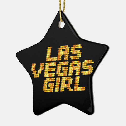 Neon Lights - Las Vegas Meisje Keramisch Ornament (Links)