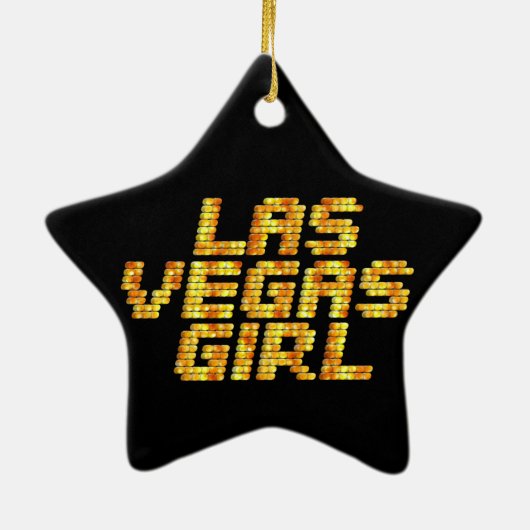 Neon Lights - Las Vegas Meisje Keramisch Ornament (Achterkant)