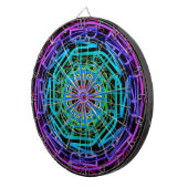 Neon Lights Mandala Design Dartbord (Voorkant Rechts)