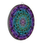 Neon Lights Mandala Design Dartbord (Voorkant Links)