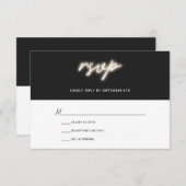 Neon Lights | Modern Wedding RSVP (Voorkant / Achterkant)