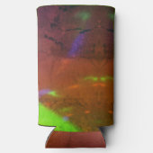 neon lights on cracked rock surface seltzer blikjeskoeler (Achterkant)