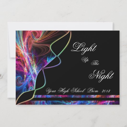 Neon Lights Prom-feestdagen Kaart (Voorkant)
