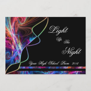 Neon Lights Prom-feestdagen Kaart