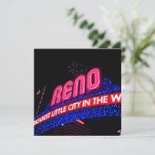 Neon Lights Reno Arch Foto Fabulous & Forty Kaart (Staand voorkant)