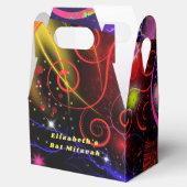 Neon Lights Spiralen Starbursts Kleurrijk Bedankdoosjes (Geopend)