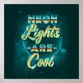 Neon Lights Square Poster (24x24) (Voorkant)