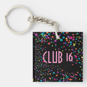 Neon Lights Sweet 16 Club Party Favor Sleutelhange Sleutelhanger