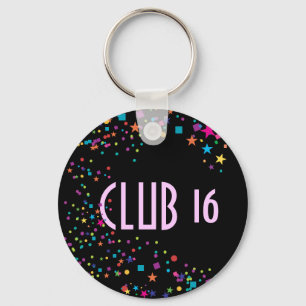 Neon Lights Sweet 16 Club Party Favor Sleutelhange Sleutelhanger