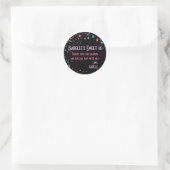 Neon Lights Sweet 16 Club Party Favor Sticker (Tas)