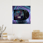  Neon Lights Vinyl Record Poster (Keuken)