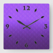 Neon lila verloop. vierkante klok (Voorkant)