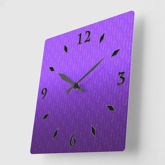 Neon lila verloop. vierkante klok (Hoek)