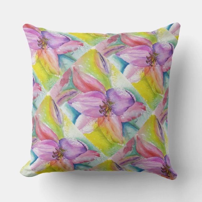 NEON LILY PATIO PILLOW BUITENKUSSEN (Voorkant)