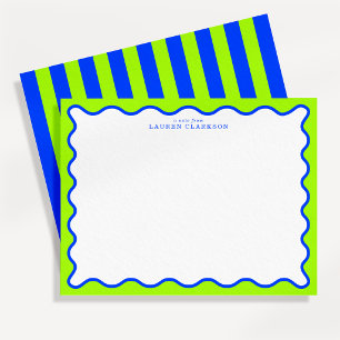 Neon Lime & Electric Blue Golfkaart Met Golfjes Kaart