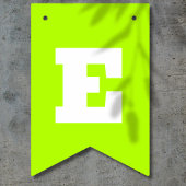Neon Lime en Witte Kleur | Maatwerk  Vlaggetjes