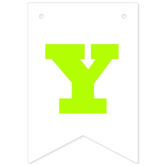 Neon Lime en Witte Kleur | Maatwerk  Vlaggetjes (Tweede vlag)