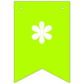 Neon Lime en Witte Kleur | Maatwerk  Vlaggetjes (Eerste vlag)