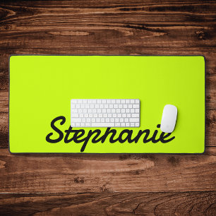 Neon Lime Geel Moderne Naam Trendy Minimalistisc Bureaumat