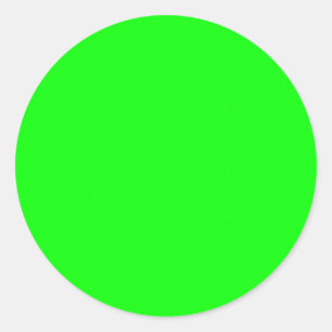 Neon Lime Green Achtergrond Ronde Sticker