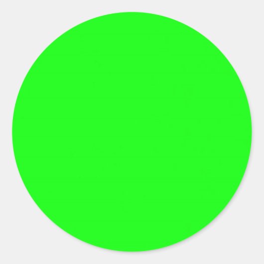 Neon Lime Green Achtergrond Ronde Sticker (Voorkant)